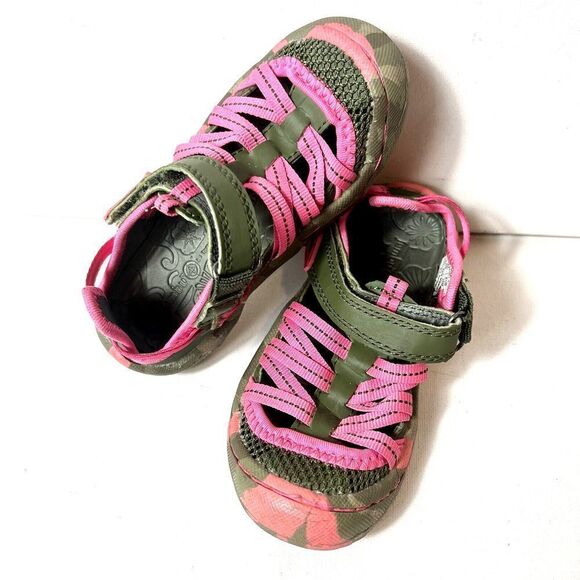 JAMBU Kids Camo/Pink Dusk Sneaker Rubber Fabric Sandals Little Girl's Size 8M - Picture 2 of 7